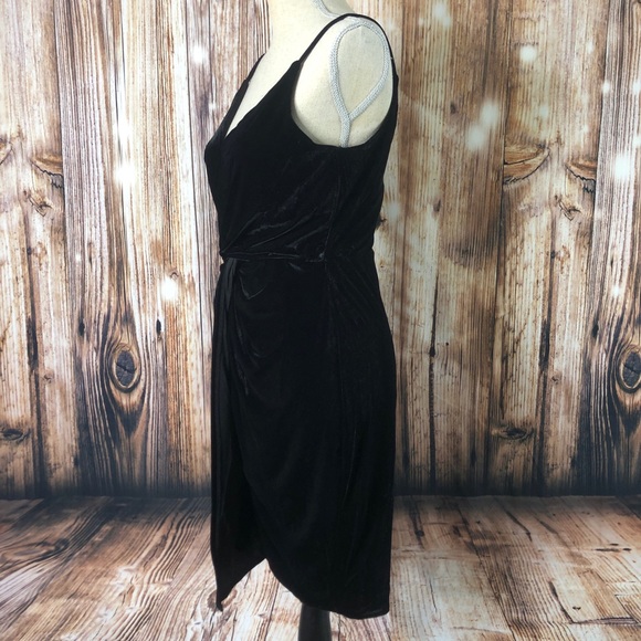 ❣️2SM❣️New Velvet Front Tie Evening Cocktail Dress - Picture 4 of 8